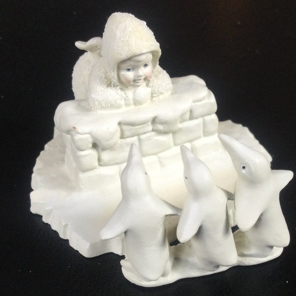 Vintage Snowbabies Miniatures “What Shall We Do Today”